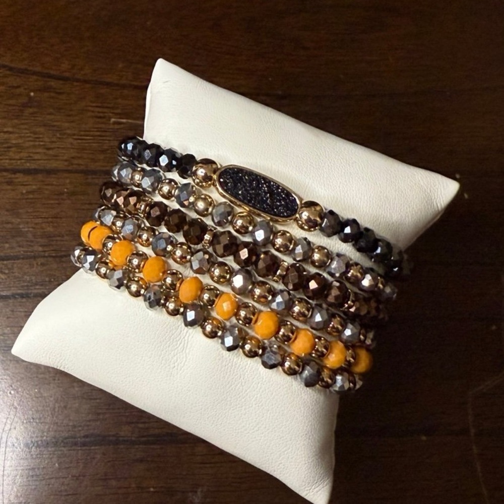 Park Lane Gold and Brown Multi-Strand Bracelet